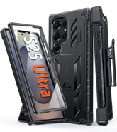 FNTCASE Für Samsung Galaxy S25 Ultra 6,9 Zoll Handyhülle: Robuste Schutzhülle mit Gürtelclip-Holster und Ständer